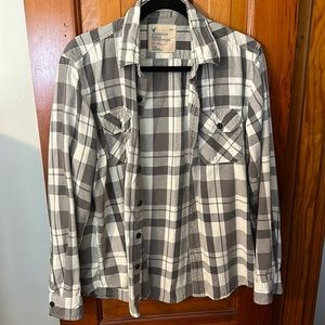 White & Grey A&E Flannel